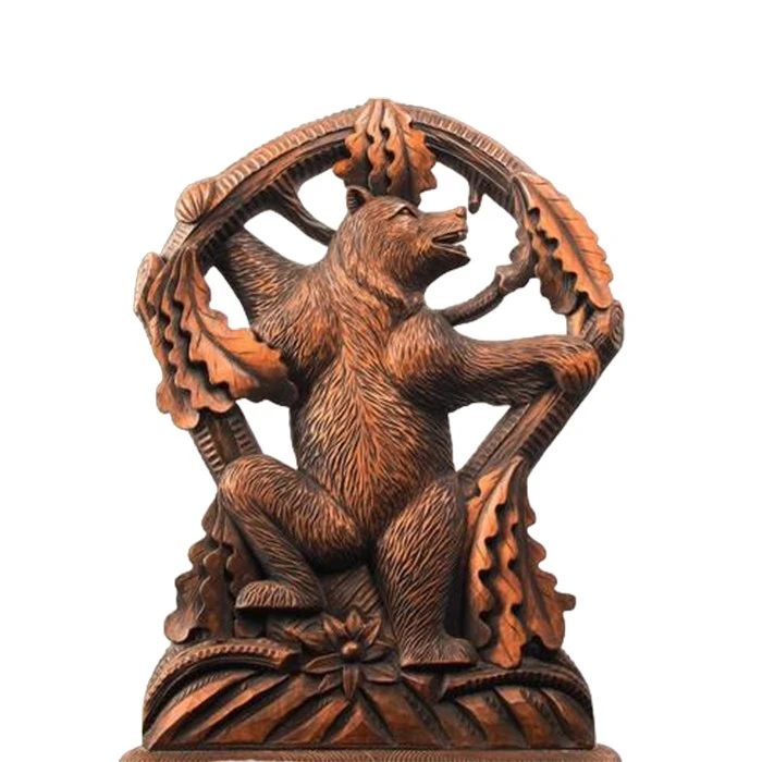 Black Forest Caved Bear Side Chairs
