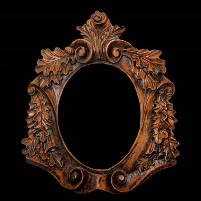 Antique Carving Plant Pattern Mirror