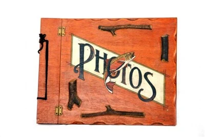 Antique Handmade Wooden Album Set
