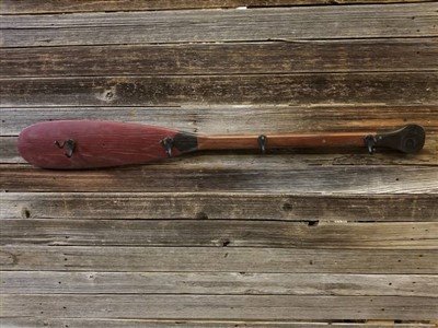 Canoe Paddle Coat Rack with Four Hooks