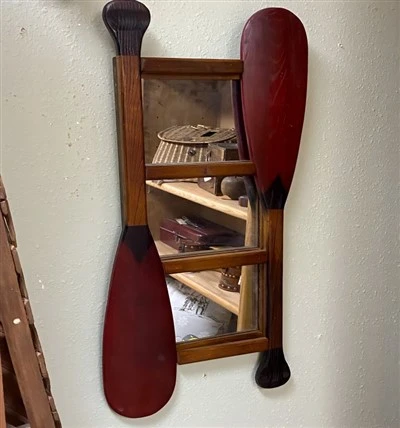 Canoe Paddle Three Panels Mirror