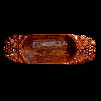 Carved Plant Decorative Fruit Or Snack Large -capacity Storage Concave Plate ​