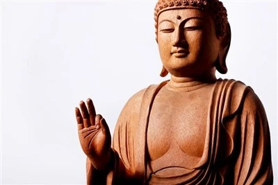 Woodcarving Lotus Base Buddha Sakyamuni